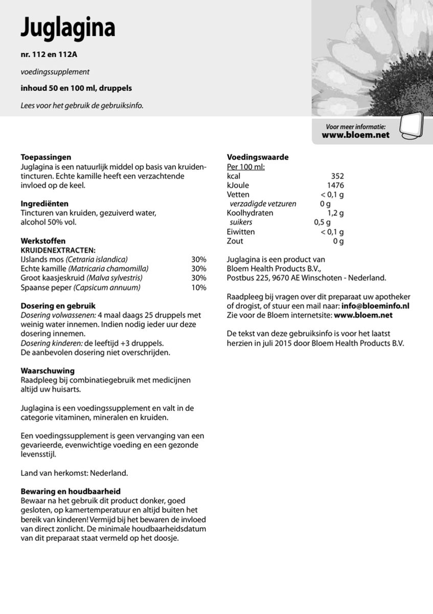 Juglagina Druppels afbeelding van document #1, instructions