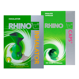 Rhino Caps Rhino Inhalator en Caps Combiset 2 Stuks