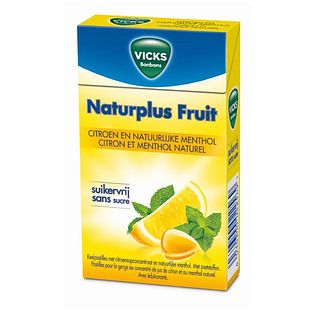 Vicks Citroen Menthol Suikervrij 40GR