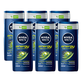Nivea Men Energy Shower Gel Voordeelverpakking 6x250ML
