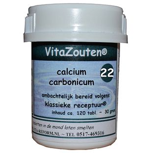 Vita Reform Van der Snoek Vitazouten Nr. 22 Calcium Carbonicum 120TB