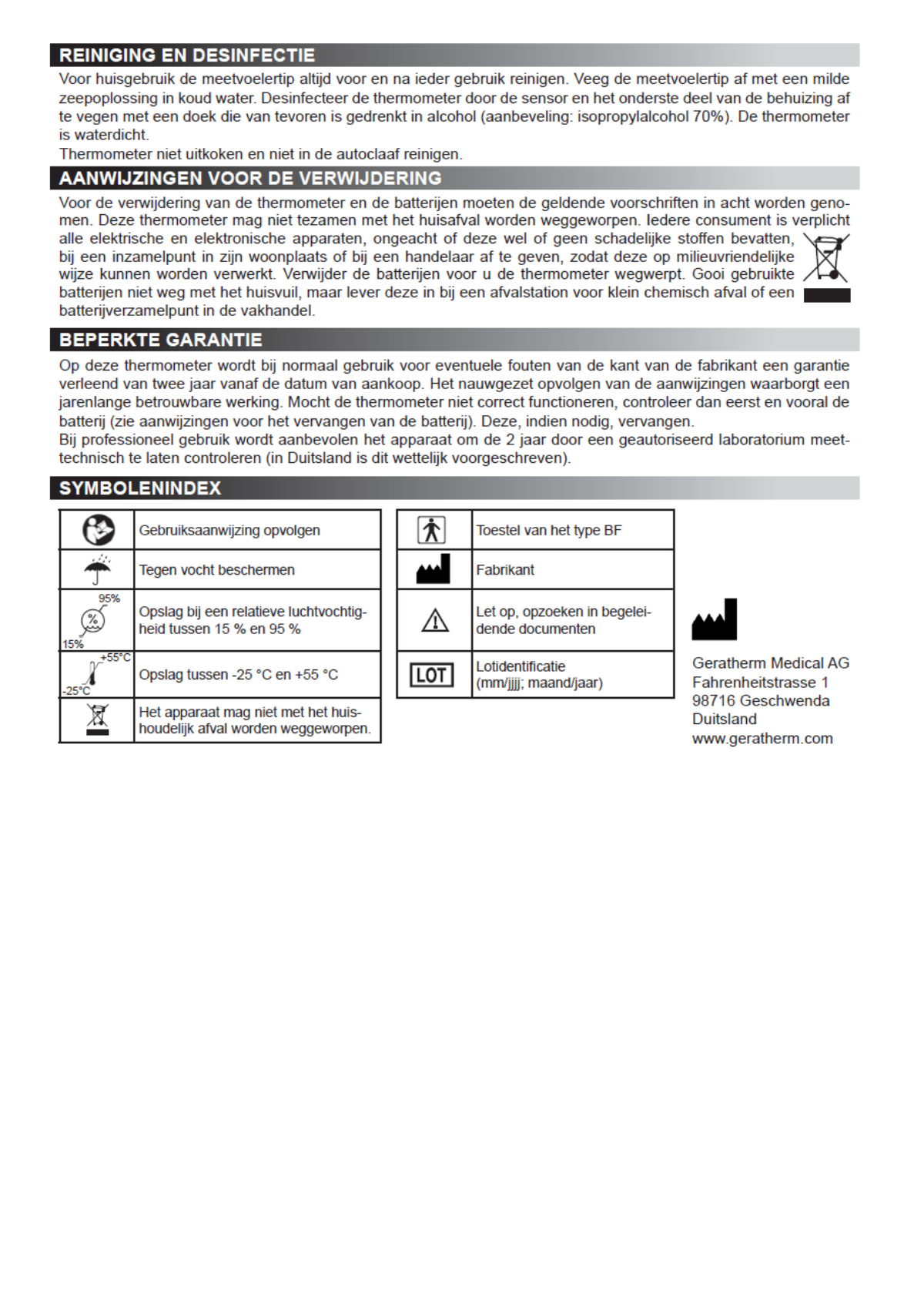 Rapid 9sec Thermometer afbeelding van document #3, instructions
