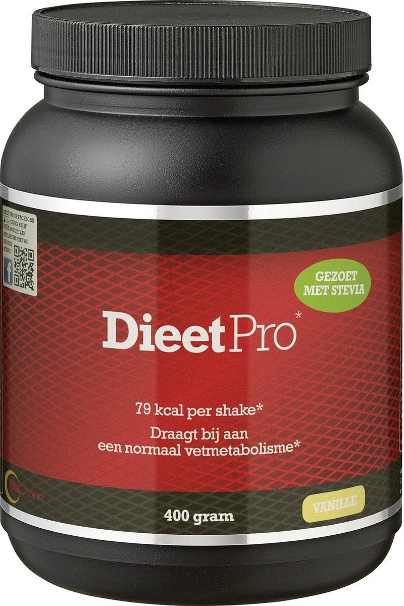 DieetPro Shake - Vanille Met Stevia 400GR