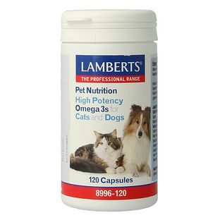 Lamberts Omega 3 voor Kat en Hond Capsules 120CP Lamberts Omega 3 voor Kat en Hond Capsules 120CP