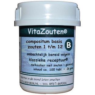 Vita Reform Van der Snoek VitaZouten Compositum Basis Nr. 1-12 120TB