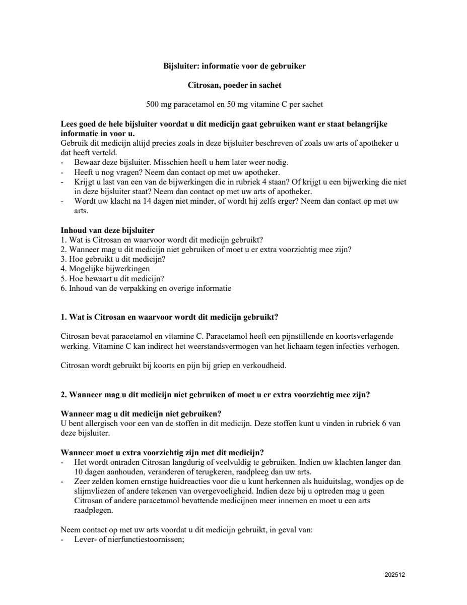 Hete Citroendrank Sachets afbeelding van document #1, leaflet
