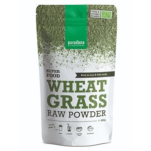Purasana Vegan Wheat Grass Raw Powder 200GR