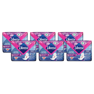 Libresse Comfort & Security Maxi Goodnight Maandverband Multiverpakking 6x10ST
