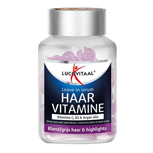 Lucovitaal Haarvitamine Leave-in Serum Blond/Grijs Haar & Highlights Capsules 25CP
