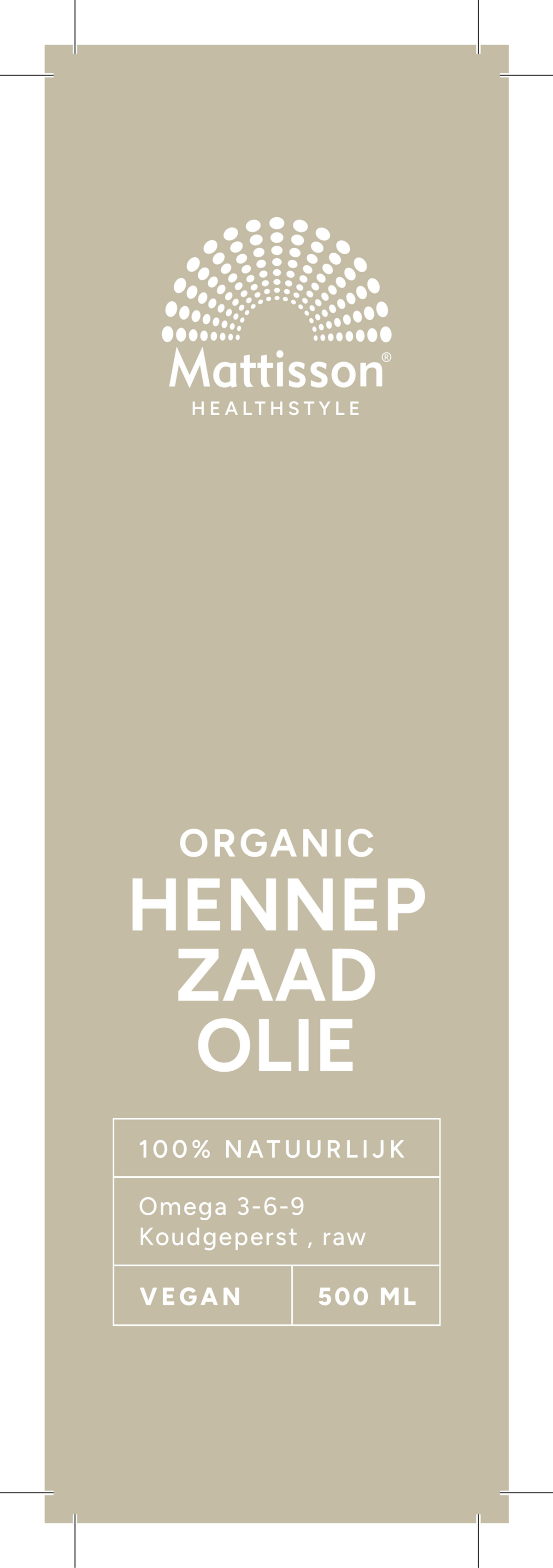 Biologische Absolute Hennepzaadolie afbeelding van document #1, label