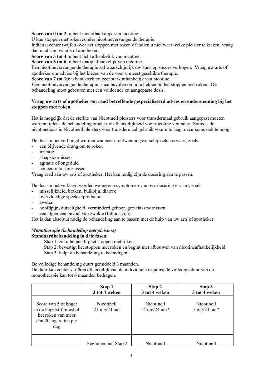 Pleisters Combi voor zware roker - 21 mg + 14 mg + 7 mg - afbeelding van document #4, leaflet
