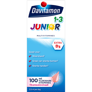 Davitamon Junior 1-3 Vloeibare Vitamines Framboos 100ML