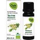 Oak Organic Tea Tree Olie 10ML Verpakking met flesje ernaast