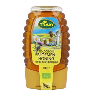 De Traay Bloemenhoning Biologisch Knijpfles 250GR