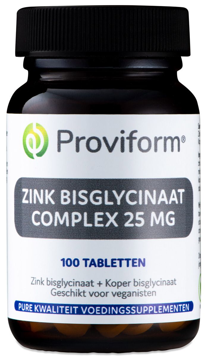 Proviform Zink Bisglycinaat Complex 25mg Tabletten 100ST afbeelding 1