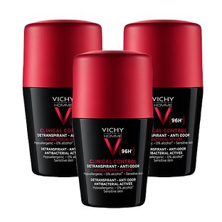 Vichy Homme Clinical Control 96 uur Deodorant Roller Multiverpakking 3x50ML
