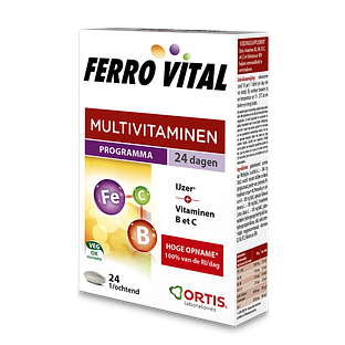 Ortis Ferro Vital Multivitaminen Tabletten 24TB Ortis Ferro Vital Multivitaminen Tabletten 24TB