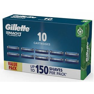 Gillette Mach3 Turbo Scheermesjes Value Pack 10ST Gillette Mach3 Turbo Scheermesjes Value Pack 10ST