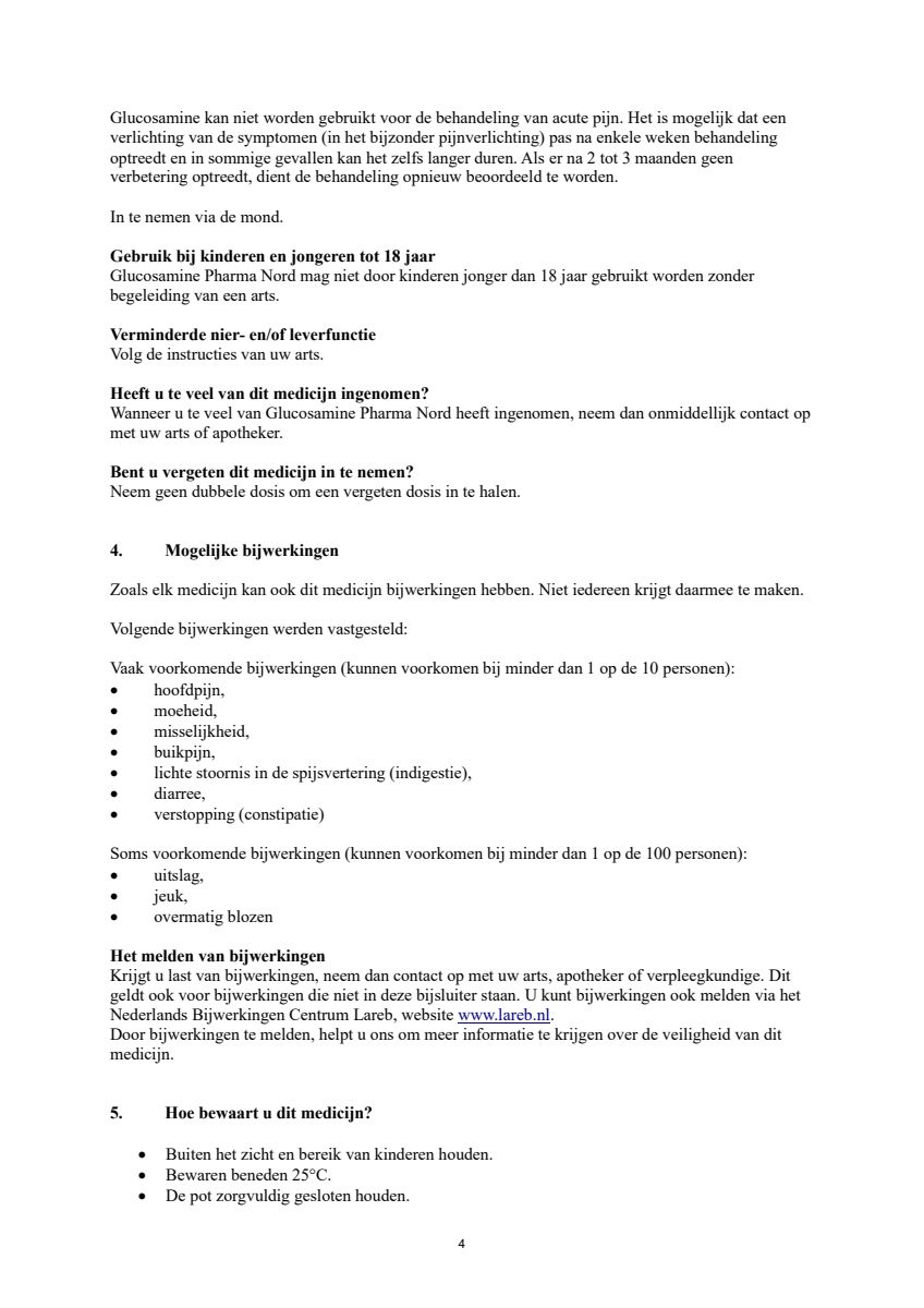Glucosamine 400mg Capsules afbeelding van document #4, leaflet