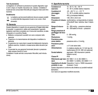 Microlife BP Bloeddrukmeter B3 Comfort PC afbeelding van document #31, instructions