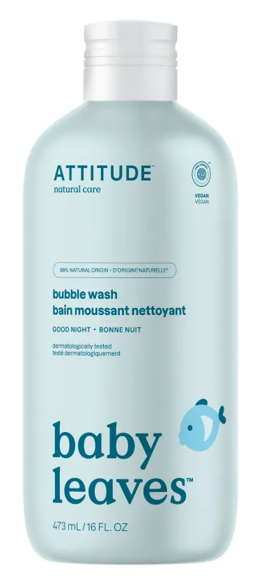 Attitude Baby Leaves Bubble Wash Goodnight afbeelding