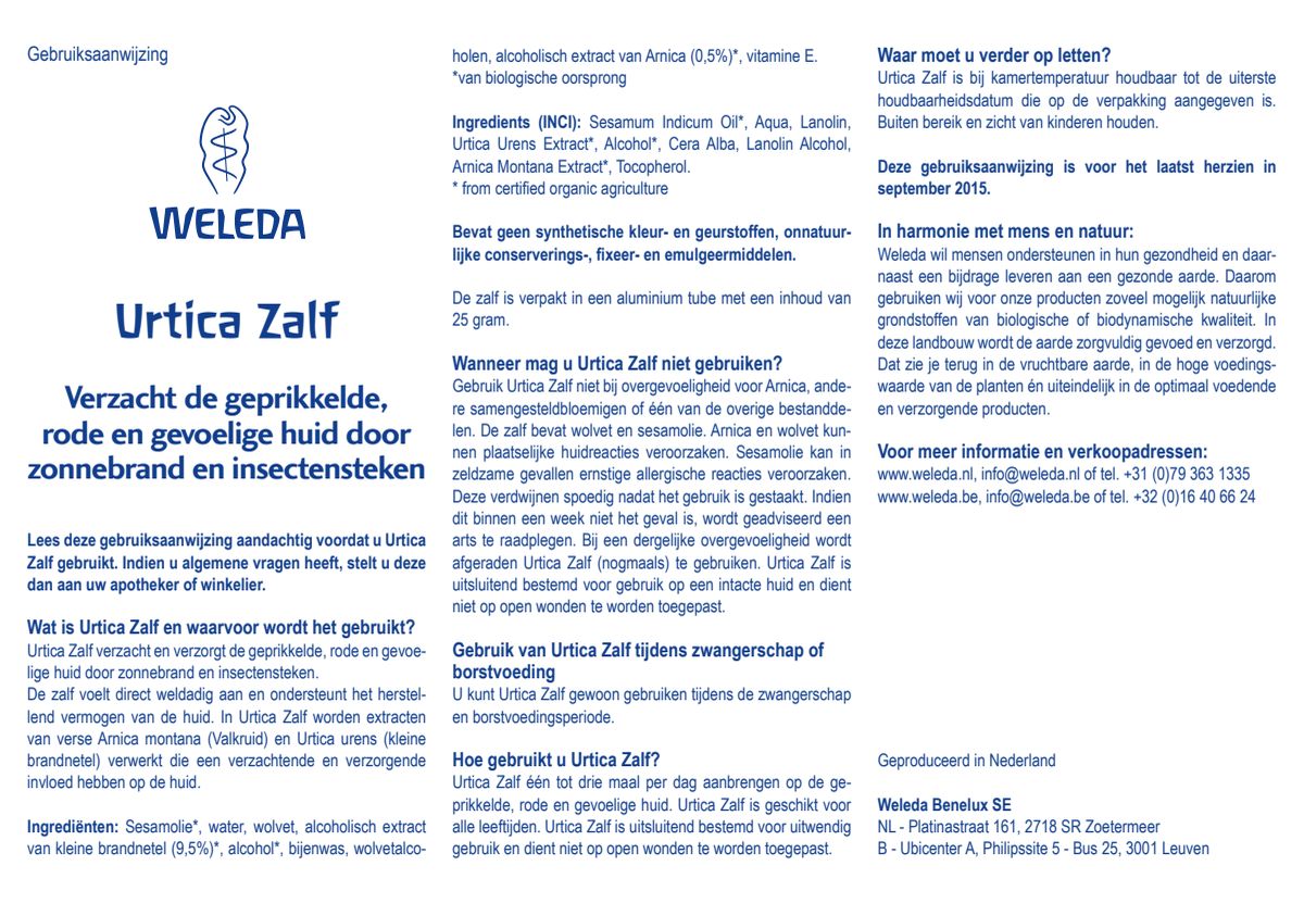 Urtica Zalf afbeelding van document #1, instructions
