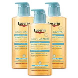 Eucerin AtopiControl Bad en Doucheolie Multiverpakking 3x400ML