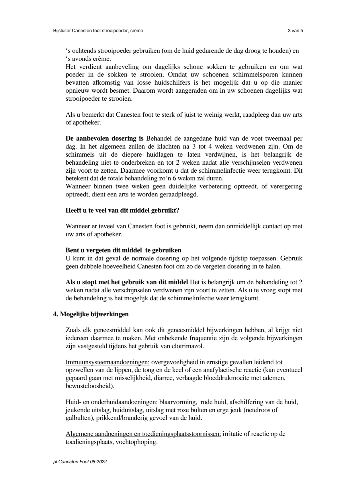 Foot Crème bij Voetschimmel afbeelding van document #3, leaflet