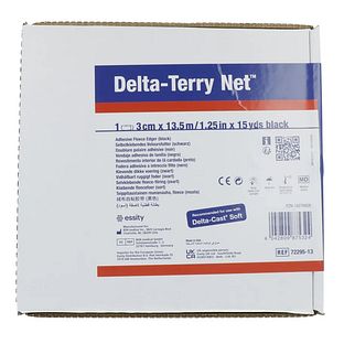 Delta-Cast Terry-Net Adhesive Fleece Zwart 13,5 m x 3 cm 1ST