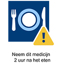 Neem dit medicijn 2 uur na het eten