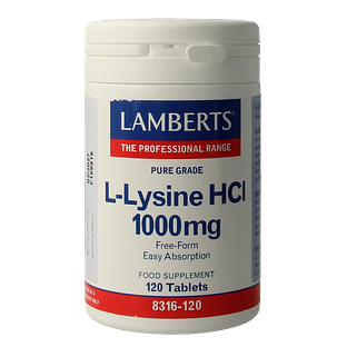 Lamberts L-Lysine 1000mg Tabletten 120TB Lamberts L-Lysine 1000mg Tabletten 120TB