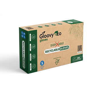 Gloovy Eco Recyclebare Handschoenen Blauw S 100ST