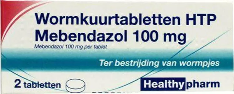 Healthypharm Wormkuurtabletten HTP Mebendazol 100mg afbeelding