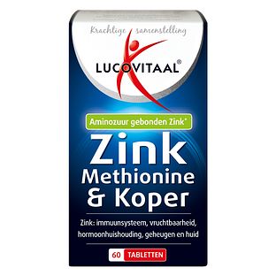 Lucovitaal Zink Methionine & Koper Tabletten 60TB