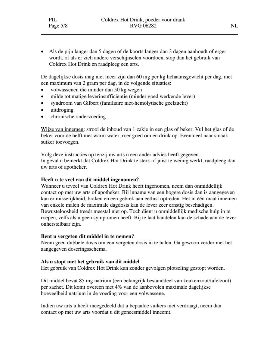 Hot Drink - Bij griep en verkoudheid afbeelding van document #5, leaflet