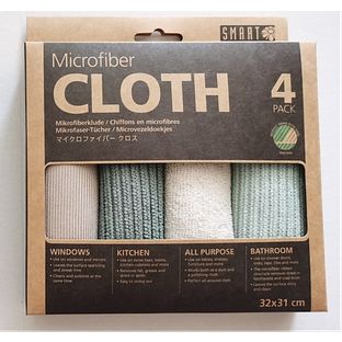 Smart Microfiber System Microvezeldoekjes Grijs 4ST