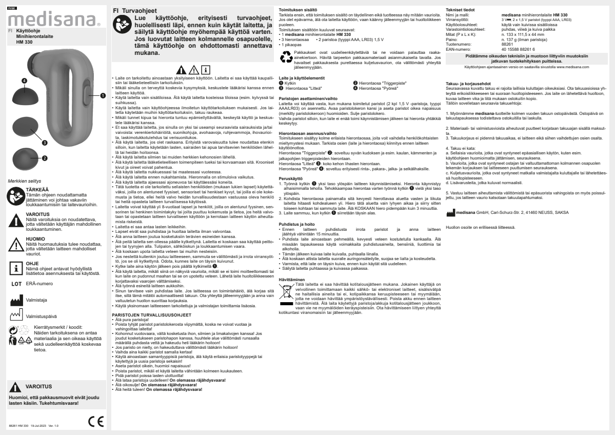 HM 330 Mini Hand Massage afbeelding van document #9, instructions