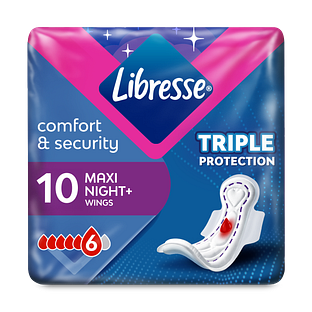 Libresse Comfort & Security Maxi Goodnight Maandverband 10ST