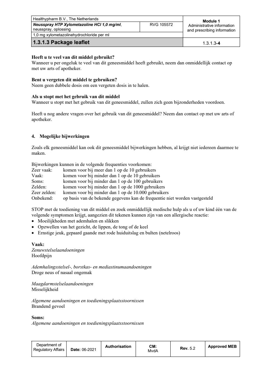 Xylometazoline Neusspray 1.0mg/ml afbeelding van document #4, leaflet