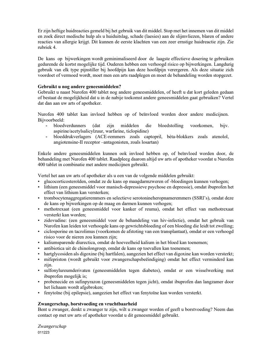 400mg Tabletten afbeelding van document #3, leaflet