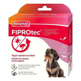 Beaphar FIPROtec tegen Vlooien en Teken Kleine Honden 4ST Beaphar FIPROtec tegen Vlooien en Teken Kleine Honden 4ST