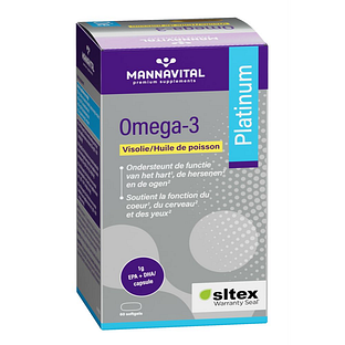 MannaVital Omega-3 Visolie Platinum Softgels 60SG