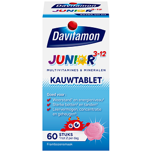 Davitamon Junior 3+ KauwVitamines Framboos 60KTB
