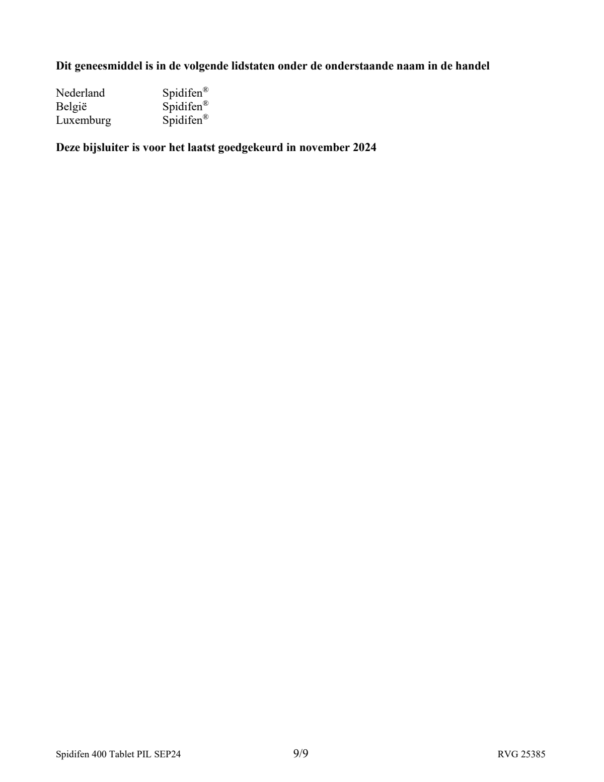 400 Tablet afbeelding van document #9, leaflet