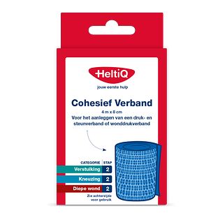 HeltiQ Cohesief Verband 4mx8cm 1ST