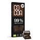 Cocoa 99% Dark Chocolate Reep 40GR Verpakking met inhoud