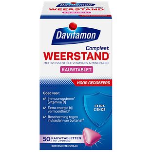Davitamon Compleet Weerstand Hoog Gedoseerd Kauwtabletten 50KTB