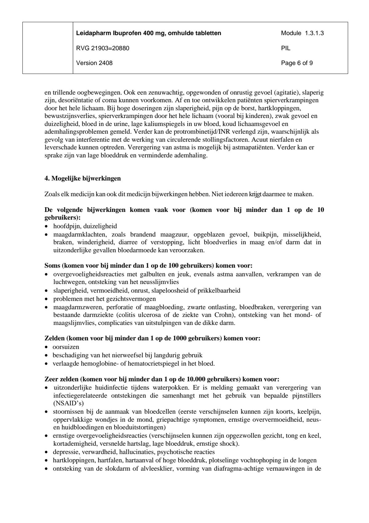 Ibuprofen 400mg Tabletten afbeelding van document #6, leaflet