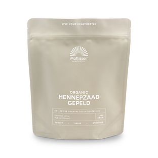 Mattisson HealthStyle Biologische Hennepzaad Gepeld 800GR Mattisson HealthStyle Biologische Hennepzaad Gepeld 800GR