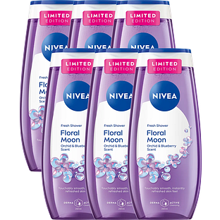 Nivea Floral Moon Orchid & Blueberry Scent Fresh Showergel Multiverpakking 6x250ML